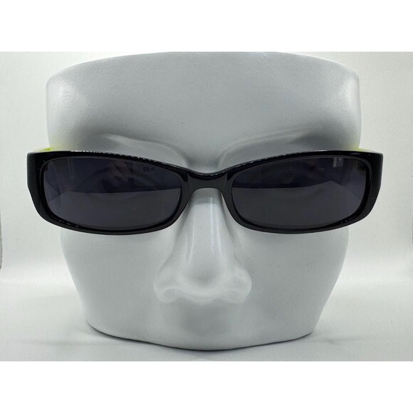 Vintage Y2K Eyeglasses NOS | Narrow Rectangle Style | Grey Sun Lens | Black/Neon - Picture 2 of 10